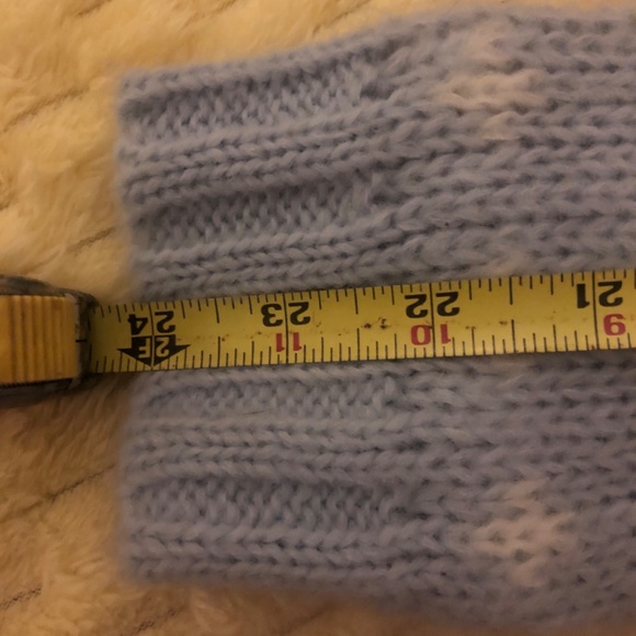 Just in SALE Evan Picone powder blue snowflake button up sweater - Picture 7 of 7